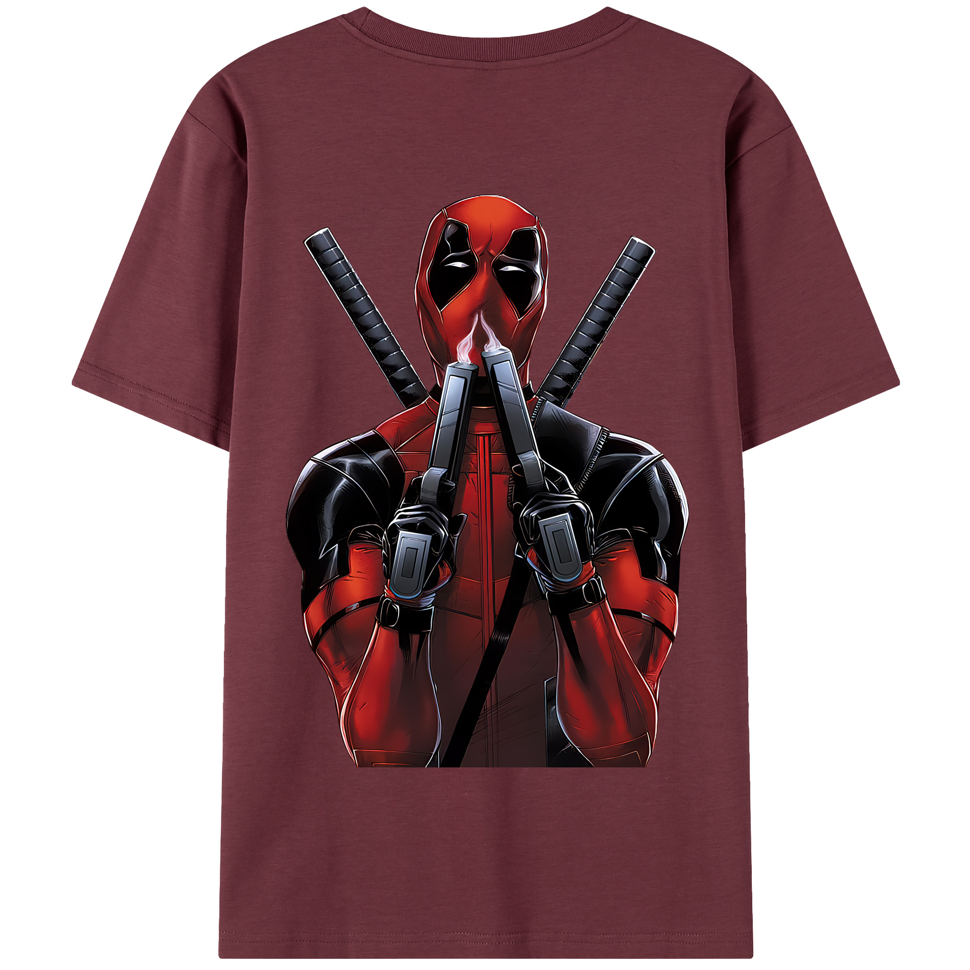 （画像用） Deadpool デッドプール 綿100％半袖Tシャツ（背面プリント）